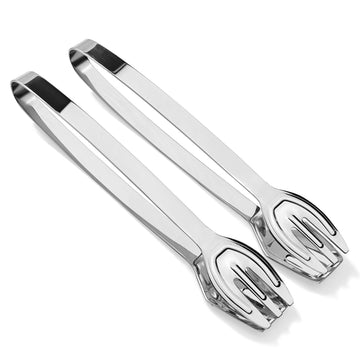 Set of 2 - BBQ Serving Tongs-Silver